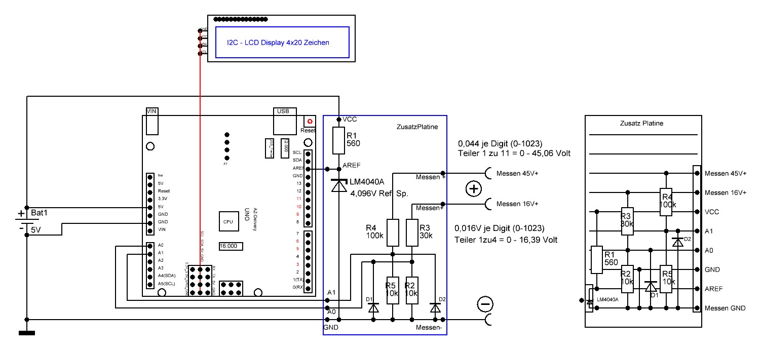 Arduino UNO Messgert 16 + 45 Volt1